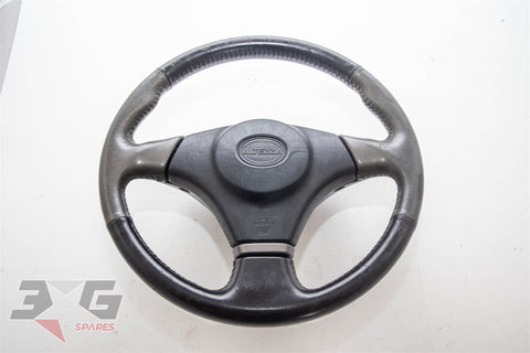OEM Toyota Altezza SXE10 Silver Leather Steering Wheel – Good Condition