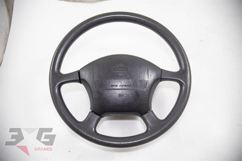 Nissan S14 Silvia Series 1 Steering Wheel Assembly – 48430‑77F00 OEM Used 1995‑1996