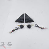Toyota AE111 E110 door tweeter covers and tweeters set OEM with 3GSpares logo