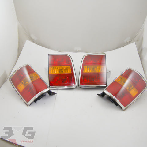 Toyota Crown JZS171 PFL Series 1 full tail light set Koito 31-22 31-23 inner and outer LH RH with 3GSpares logo.
