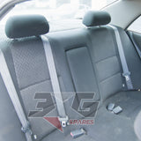 Toyota GXE10 Altezza rear seat and seatbelt condition — dark interior trim