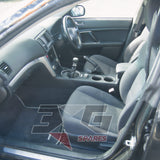 Subaru BP5 Legacy Spec B centre console seats and gear shifter area — 6MT manual