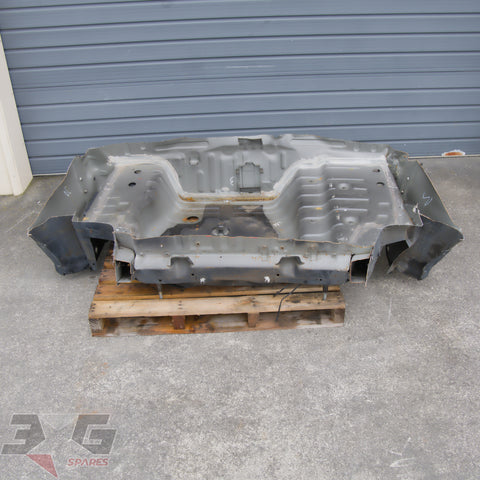 R34 Nissan Skyline trunk floor panel section 74514-AA030 with 3GSpares logo.
