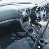 Subaru BP5 Legacy Spec B centre console and gear shifter area — 6MT manual