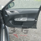 Subaru GRF GRB GVB GVF Impreza WRX STi A-Line interior front door card trim panel 2009-2014 - 3GSpares NZ