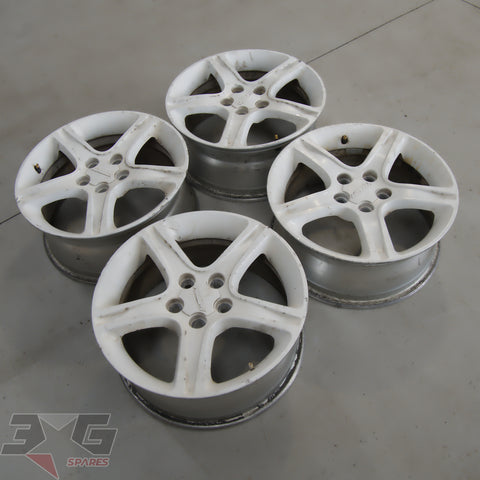 Toyota Altezza Gita JCE10 alloy wheel set 17x7 and 17x7.5 5x114.3 with 3GSpares logo.
