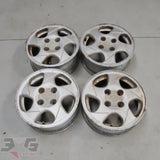 OEM Nissan S14 Silvia R33 Skyline Alloy Wheel Set 15x6 +40 Offset 4x114.3 PCD Stud Pattern