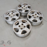 OEM Nissan S14 Silvia R33 Skyline Alloy Wheel Set 15x6 +40 Offset 4x114.3 PCD Stud Pattern