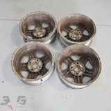 OEM Nissan S14 Silvia R33 Skyline Alloy Wheel Set 15x6 +40 Offset 4x114.3 PCD Stud Pattern