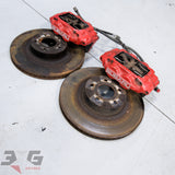 Subaru GD GG WRX Impreza Red 4 Pot Front Brake Caliper Set 294mm 01-14