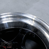 3x Crown 18x9.5 Inch +20 Offset Alloy Wheel Set 5x114.3 Black Polished Lip