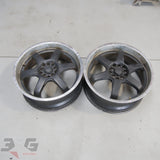 AKITA-455 18x7.5 5x114.3 alloy wheel pair with 3GSpares logo.
