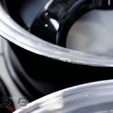 3x Crown 18x9.5 Inch +20 Offset Alloy Wheel Set 5x114.3 Black Polished Lip