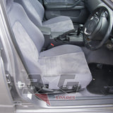 Nissan HR34 Skyline GT front seats — factory cloth upholstery condition