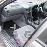Nissan HR34 Skyline GT dashboard and steering wheel — deployed airbags visible