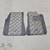 Front interior floor mats for Nissan 180SX S13 1989-1998, RHD only, OEM factory pair, with 3GSpares logo.
