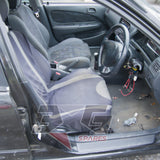 Toyota AE111G Sprinter Carib BZT front seat condition — YP12 upholstery close-up