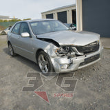 GXE10R Lexus IS200 1G-FE AT silver front three quarter left side RH front crash damage dismantling 1998-2005 - 3GSpares NZ