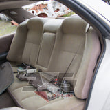 1997 Nissan Laurel HC34 Medalist rear seat interior, light brown upholstery — 3GSpares NZ