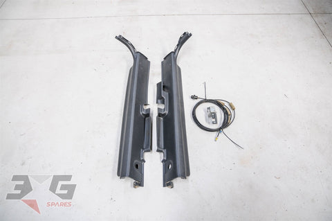 Honda EK Civic Hatch & Coupe RHD Gas & Trunk Release Sill Kick Trims 96-00 NH264