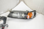 JDM Toyota AE101 Corolla Wagon Facelift Black Housing Headlights & Corner Lights BZ-T