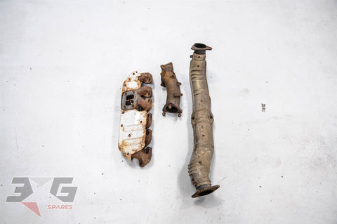 Nissan R33 Skyline RB25DET Turbo Exhaust Manifold With Turbo Elbow & Down Pipe