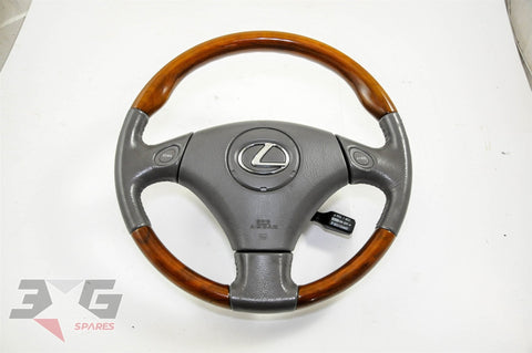 Lexus JZS160 GS300 Woodgrain Steering Wheel & Horn Button Cruise JZS161 97-05