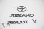 Toyota JZX100 Chaser Tourer V Trunk Boot Badge Emblem Set 96 - 01